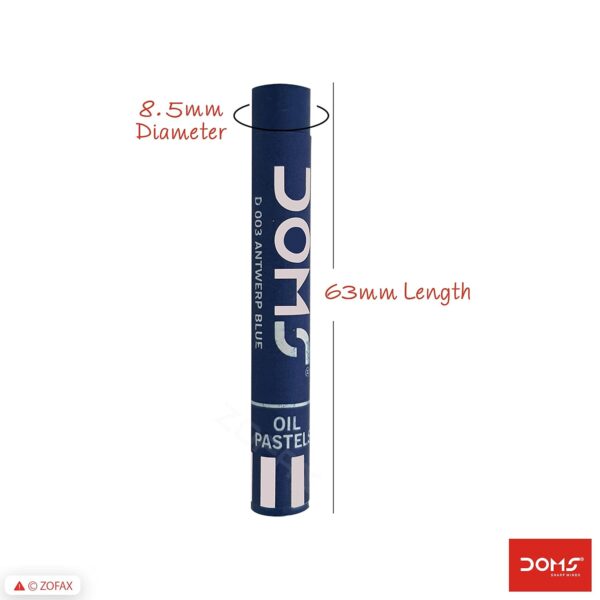DOMS 50 Shades Oil Pastel With Case | Smooth Color Intermixing For Better Effect | Bright & Intense Colors | Free Scrapping Tool | Non-Toxic & Safe For Children's | Pack Of 1| Multicolor - Image 4