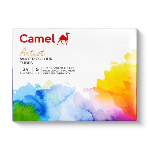 Camel Artist Water Color 5Ml Tubes,24 Shades , Multicolor