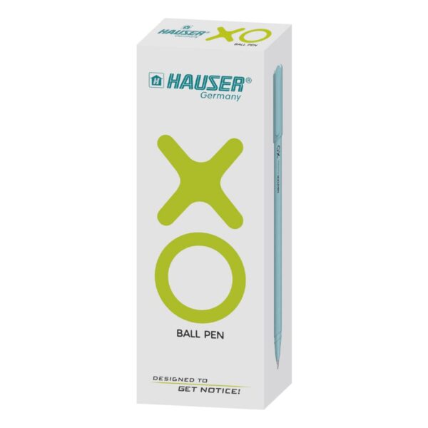 Hauser XO 0.7mm Ball Pen Box Pack | Sleek Body & Minimalistic Design | Matt Finish & Solid Body Type | Low Viscosity Ink With Ultra Durable Tip | Blue Ink, 10 Pens - Image 4